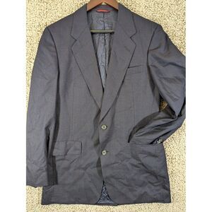 HART SCHAFFNER MARX Mollaire‎ Mens Size 38R Slate Blue Plaid Sport Coat Blazer